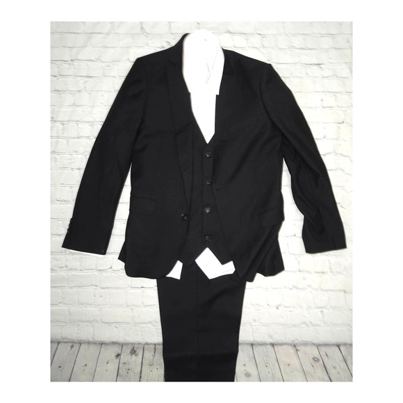 Elpa Sz 16 Big Kids Boys Suit Black with accessories Jacket...